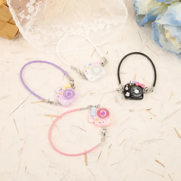 17cm Cute Crossbody Camera Accessory for Labubu Dolls - Handmade Plush Camera with Adjustable Strap | Labubu Doll Accessories