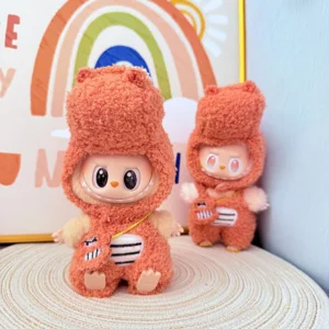 Labubu Doll Orange Crocodile Set