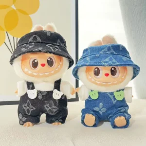 Labubu Doll Bear Suspender Pants Set