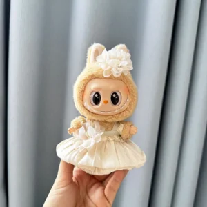 Labubu Doll Pleated Floral Gown