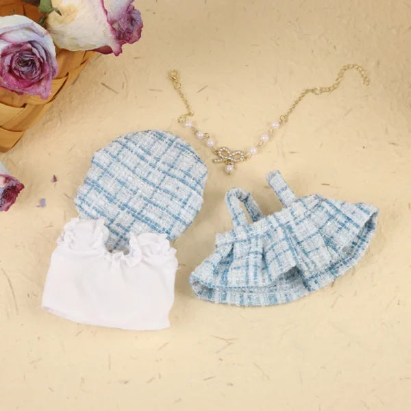 Labubu Doll Chic Style Suspender Skirt Set - Image 4