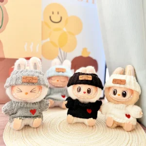 Labubu Doll Heart Sweater Set