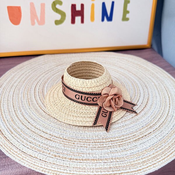 Elegant Labubu Doll Camellia Straw Hat Accessories - Stylish Summer Decor for Labubu Dolls | Labubu Doll Clothing & Accessories