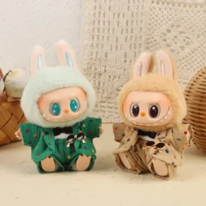 Handmade Relaxed Casual Suit Sets for Labubu Doll - Brown & Green Combo with Pattern & Style Comparison