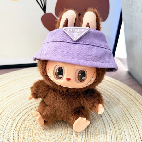 Adorable Purple Hat Accessory for Labubu Dolls | Labubu Doll Clothing & Accessories