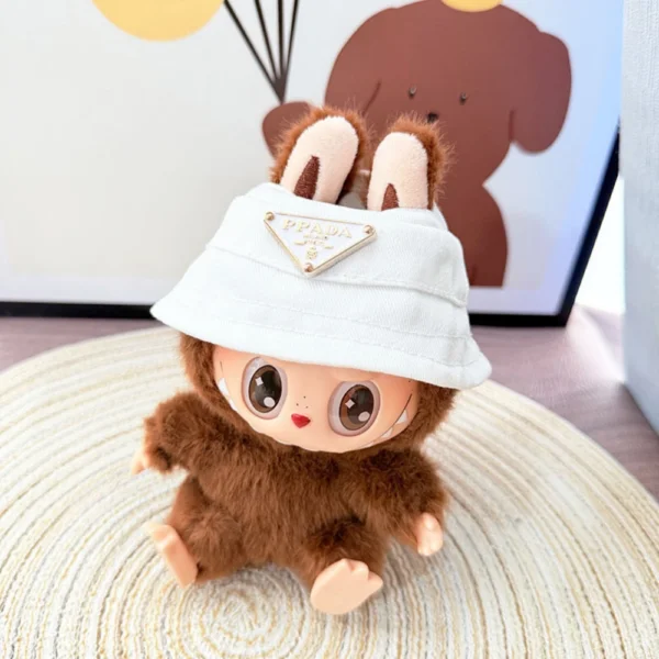 Adorable White Hat Accessory for Labubu Dolls | Labubu Doll Clothing & Accessories