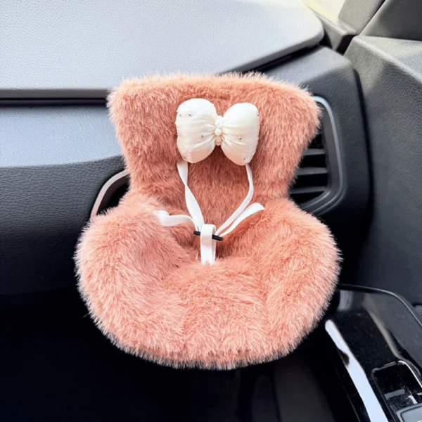17cm Handmade Plush Brown Sofa Cushion for Labubu Dolls - Fits V1/V2/V3 | Labubu Doll Accessories