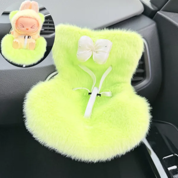 17cm Handmade Plush Green Sofa Cushion for Labubu Dolls - Fits V1/V2/V3 | Labubu Doll Accessories
