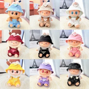 17cm Handmade Labubu Doll Hat Accessories in Khaki - Multi-Color, V1/V2/V3 Compatible